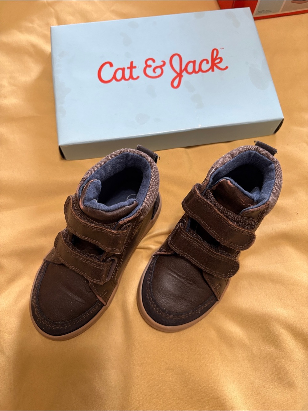 Cat & Jack Brown High-Top Velcro Sneakers for Kids
